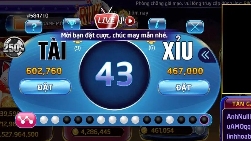 Rikvip có giao diện thiết kế đơn giản